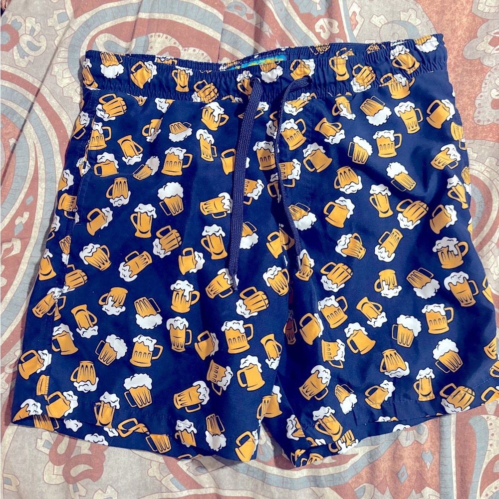 Men Beer Swimming Trunks